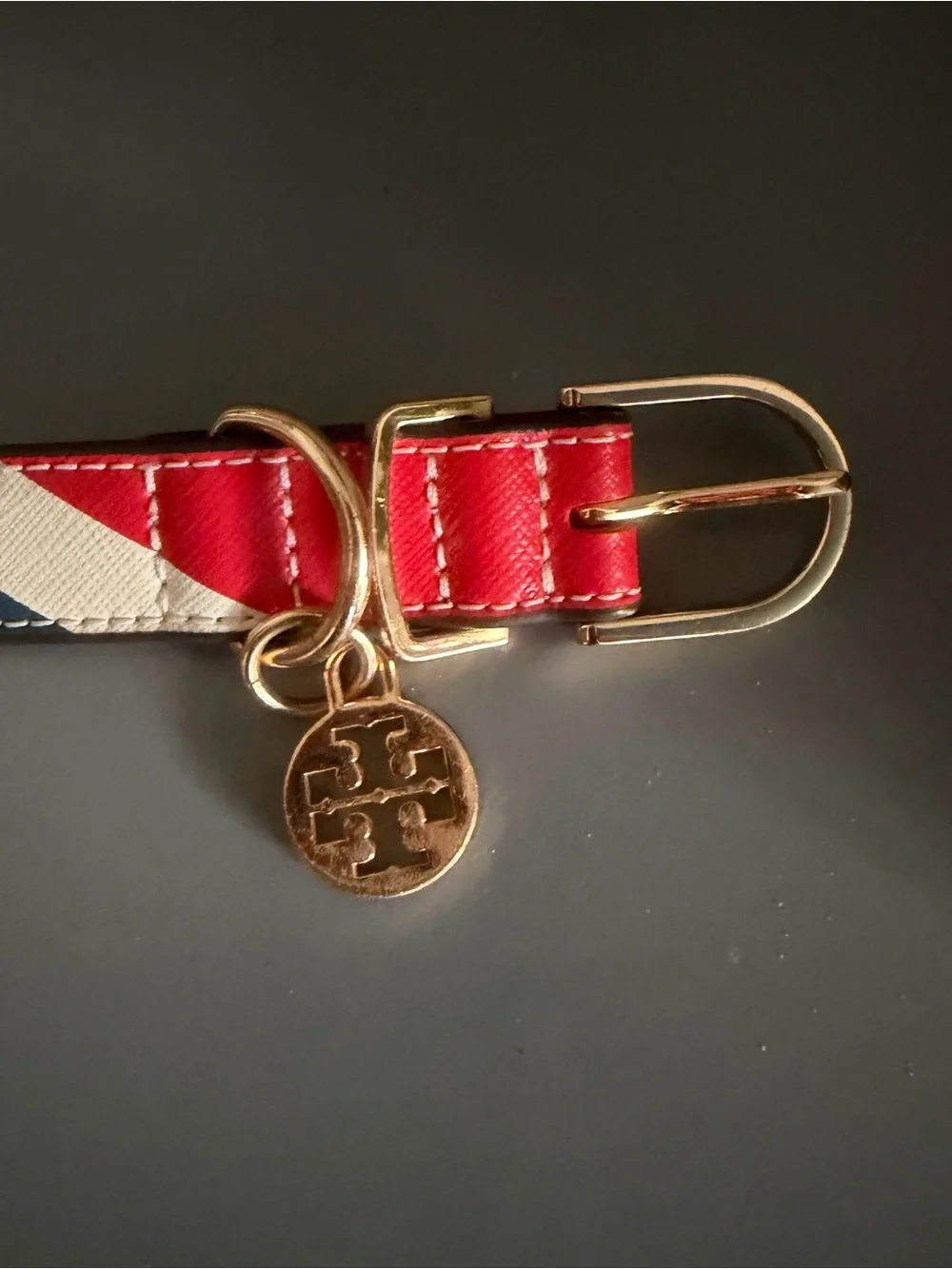 Tory Burch Dog Collar Multi Stripe Color M/L